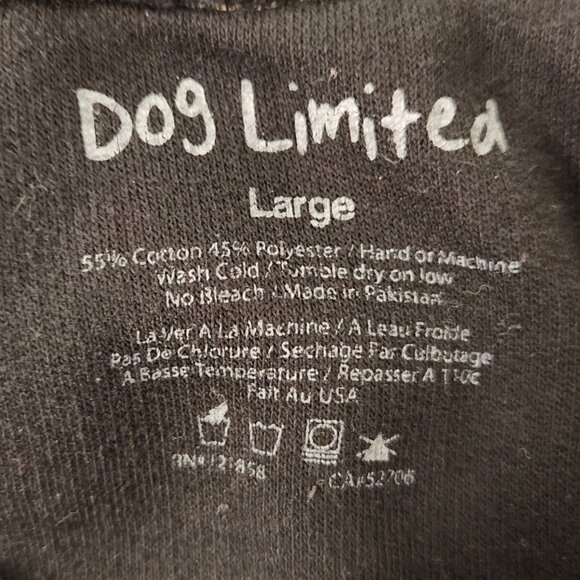 DOGS LIMITED ROCKERS WITH PUPPIES Black Hoodie Ozzie Bowie‎ Bono Sz Large EUC - Picture 15 of 15